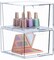 Sorbus 2 Pack Clear Stackable Acrylic Drawer Makeup Organizers - for Vanity, Bathroom, Under Sink, Cabinets, Jewelry, and More
